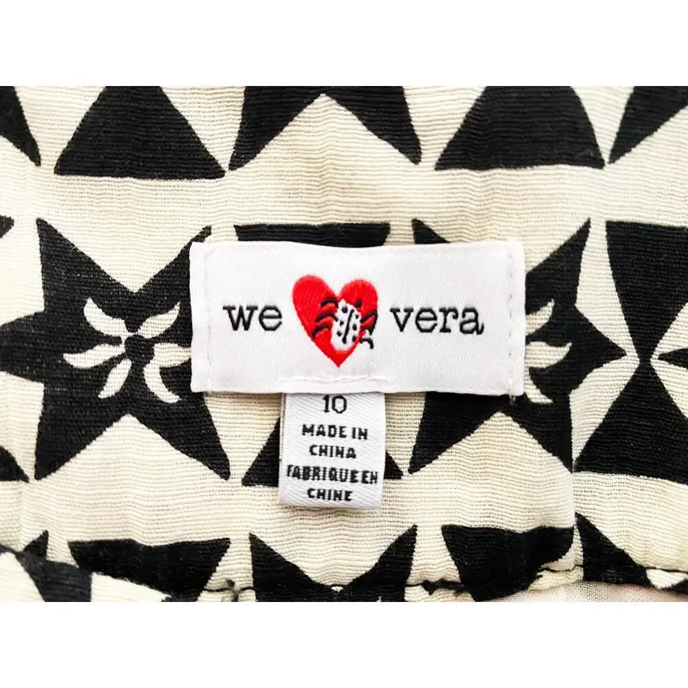We Love Vera x Anthropologie‎ Women's Stars & Stripes Skirt Red Beige Black